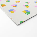 Colorful toy house city pattern Welcome Mat Gallery Image 2