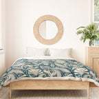 Vintage Botanica Midnight Teal - Heritage Revival Floral Duvet Cover Gallery Image 3