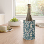 Vintage Botanica Midnight Teal - Heritage Revival Floral Wine Chiller Gallery Image 4