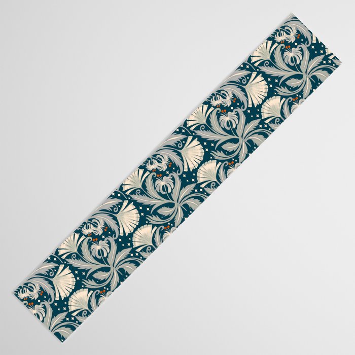 Vintage Botanica Midnight Teal - Heritage Revival Floral Table Runner Gallery Image 3