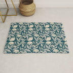 Vintage Botanica Midnight Teal - Heritage Revival Floral Rug Gallery Image 1