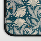 Vintage Botanica Midnight Teal - Heritage Revival Floral Laptop Sleeve Gallery Image 3