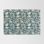 Vintage Botanica Midnight Teal - Heritage Revival Floral Rug Gallery Image 2