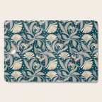 Vintage Botanica Midnight Teal - Heritage Revival Floral Cutting Board Gallery Image 1