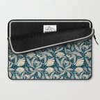 Vintage Botanica Midnight Teal - Heritage Revival Floral Laptop Sleeve Gallery Image 2