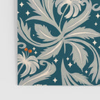 Vintage Botanica Midnight Teal - Heritage Revival Floral Poster Gallery Image 3
