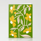 Yellow Flower Vine Stationery Card Gallery Image 2