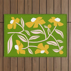 Yellow Flower Vine Outdoor Rug Gallery Image 1