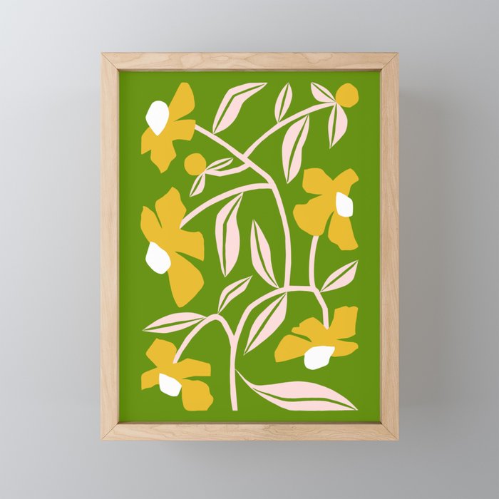 Yellow Flower Vine Mini Art Print Gallery Image 1