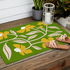 Yellow Flower Vine Outdoor Rug Gallery Image 2