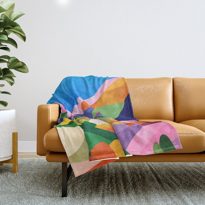 Blooming fields Throw Blanket Gallery Image 1