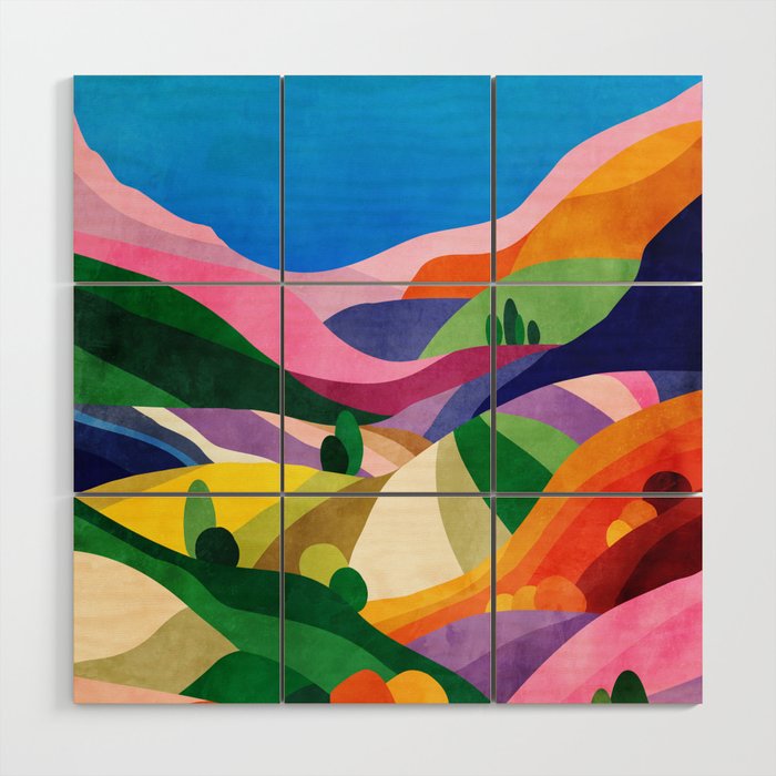 Blooming fields Wood Wall Art Gallery Image 1