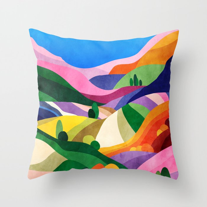 Blooming fields Throw Pillow Gallery Image 6