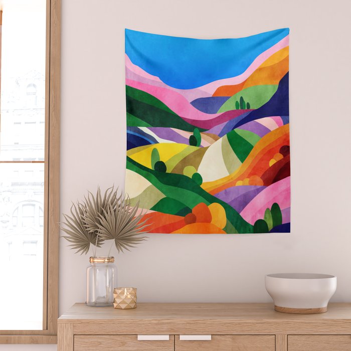Blooming fields Wall Tapestry Gallery Image 2