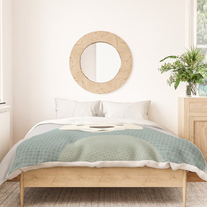 Whimsy Kangaroo, Animal Portrait Duvet Cover Gallery Image 3