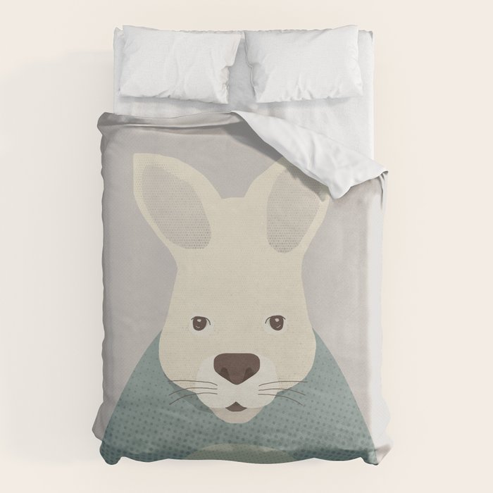 Whimsy Kangaroo, Animal Portrait Duvet Cover Gallery Image 6