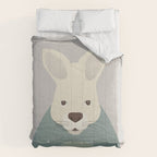 Whimsy Kangaroo, Animal Portrait Comforter Gallery Image 6