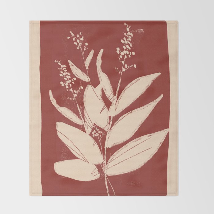 minimal plant 74 Throw Blanket Gallery Image 2