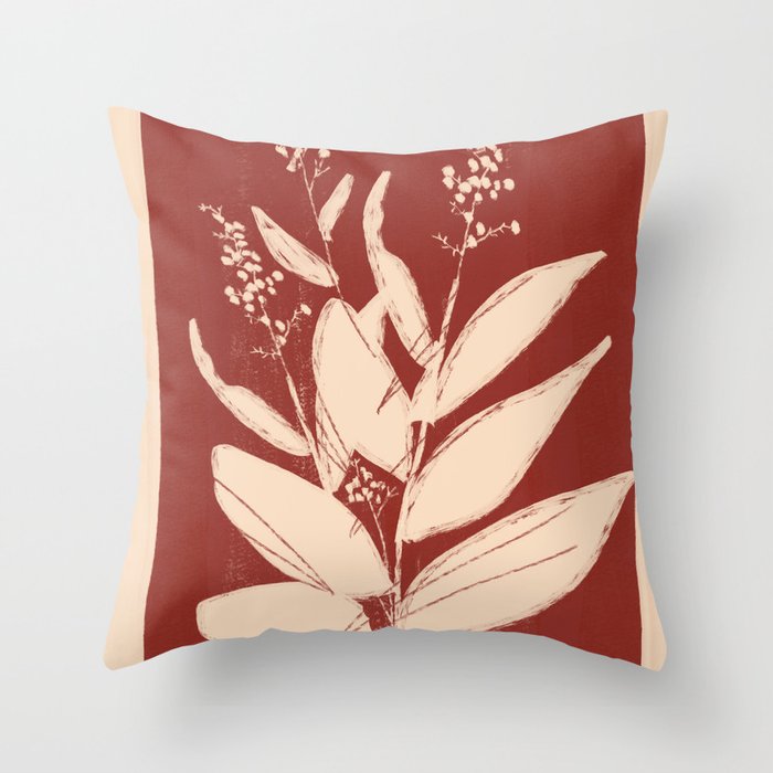 minimal plant 74 Throw Pillow Gallery Image 6