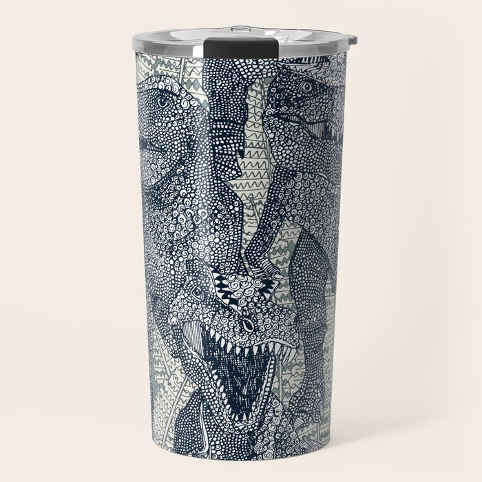 Tyrannosaurus rex indigo Travel Mug Gallery Image 1