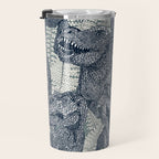 Tyrannosaurus rex indigo Travel Mug Gallery Image 3