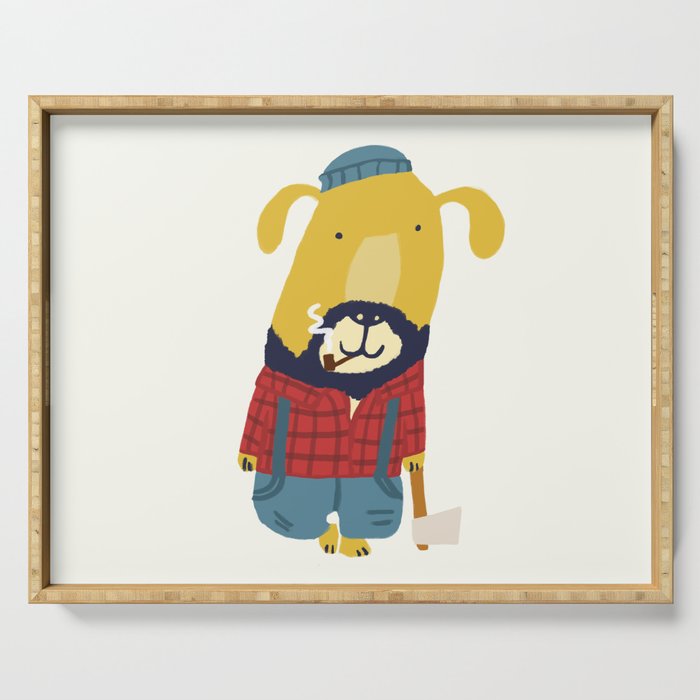 Rugged Roger - the lumberjack Serving Tray Gallery Image 1