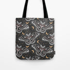 Celestial Cecropia - Black red & gold Tote Bag Gallery Image 1