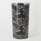 Celestial Cecropia - Black red & gold Travel Mug Gallery Image 1