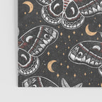 Celestial Cecropia - Black red & gold Poster Gallery Image 3