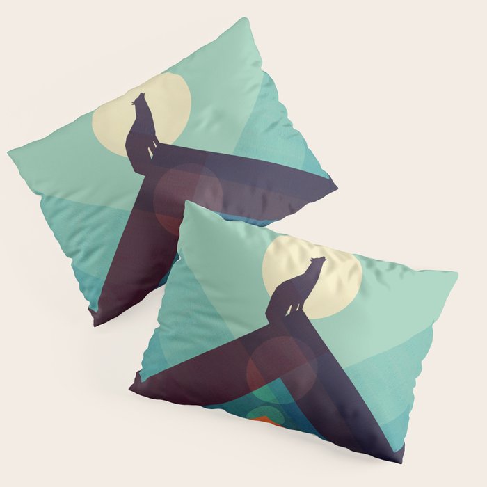 Howling Wild Wolf Pillow Sham Gallery Image 3