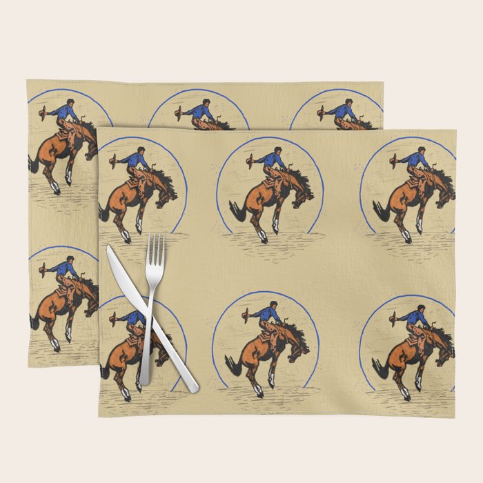Full Moon Bronc & Cowboy Placemat Gallery Image 1