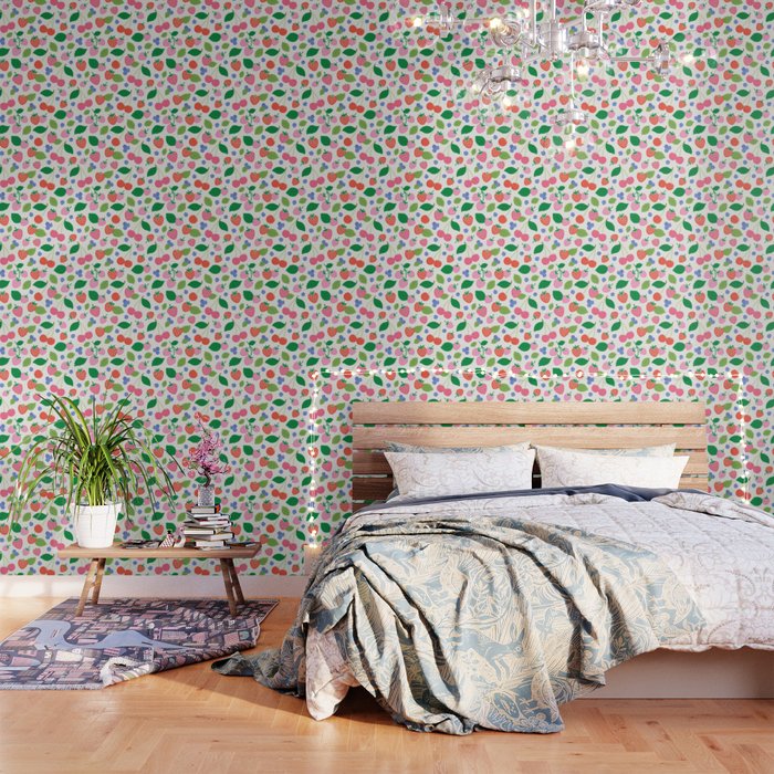 Strawberries and Cherries - Bright Colors Wallpaper Gallery Image 1