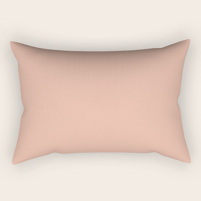 Solid Whipped Peach Rectangular Pillow Gallery Image 1