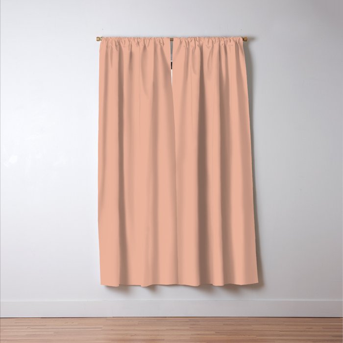 Solid Whipped Peach Window Curtain Gallery Image 3