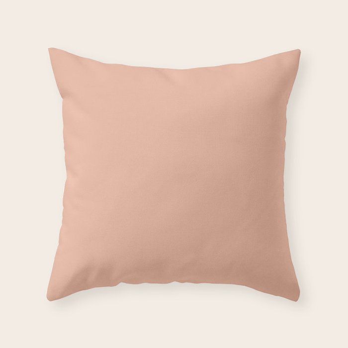 Solid Whipped Peach Throw Pillow Gallery Image 1