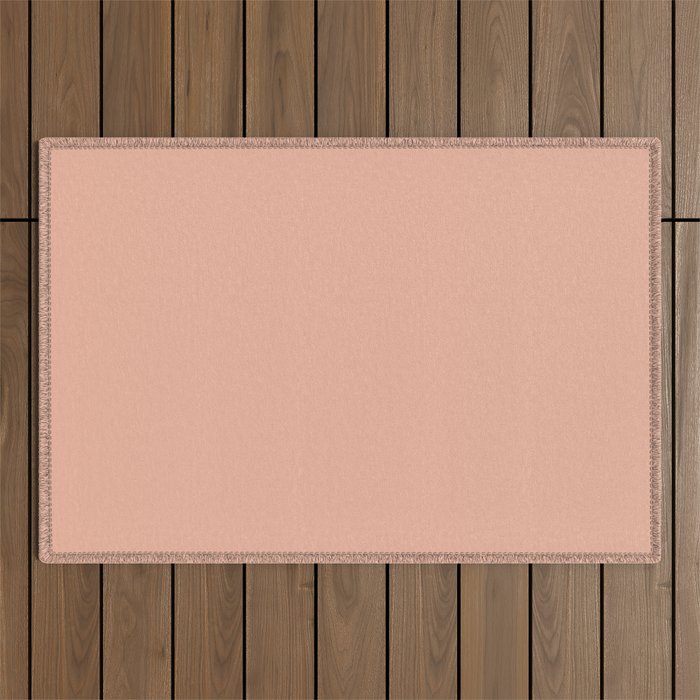 Solid Whipped Peach Outdoor Rug Gallery Image 1