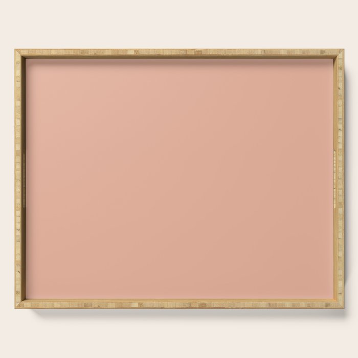 Solid Whipped Peach Serving Tray Gallery Image 1