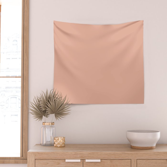 Solid Whipped Peach Wall Tapestry Gallery Image 2