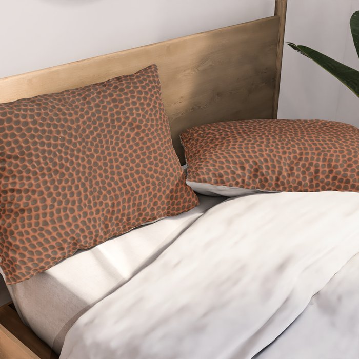 Football / Basketball Leather Texture Skin Pillow Sham Gallery Image 2