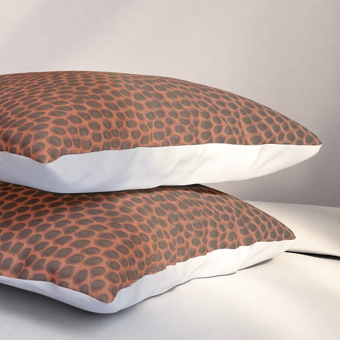 Football / Basketball Leather Texture Skin Pillow Sham Gallery Image 3