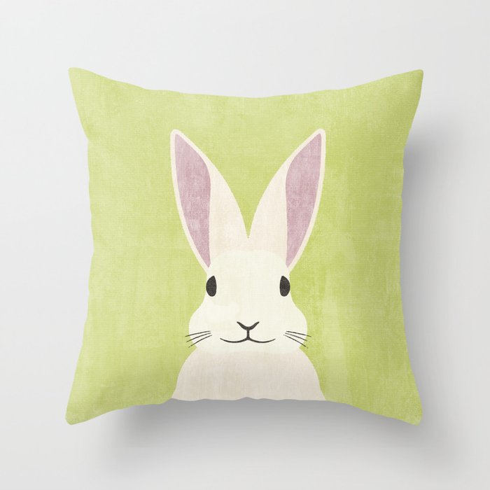 FAUNA / Rabbit Throw Pillow Gallery Image 1