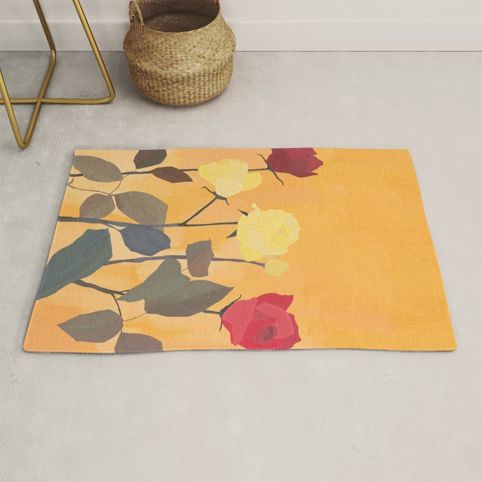 Red and Yellow Roses 2 Rug Gallery Image 1
