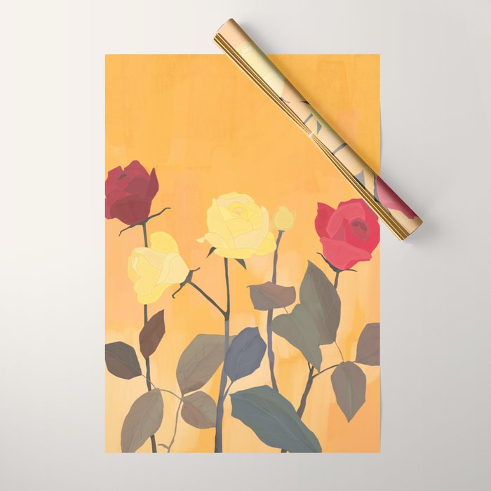 Red and Yellow Roses 2 Wrapping Paper Gallery Image 1
