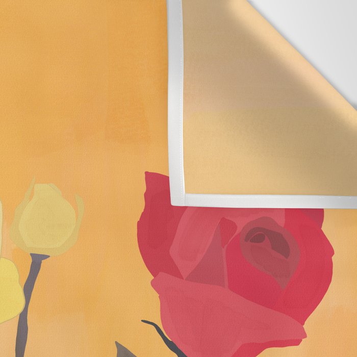 Red and Yellow Roses 2 Wall Tapestry Gallery Image 3