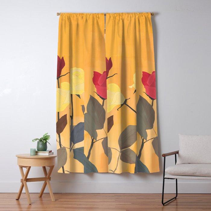 Red and Yellow Roses 2 Window Curtain Gallery Image 5