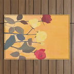 Red and Yellow Roses 2 Outdoor Rug Gallery Image 1