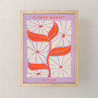 Plum & Flamingo: Les Fleurs | Flower Market Color Series 06 Mini Art Print Gallery Image 1