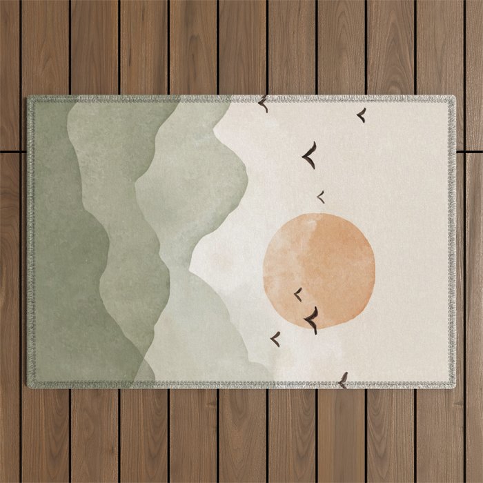 Sunset Migration Outdoor Rug Gallery Image 1