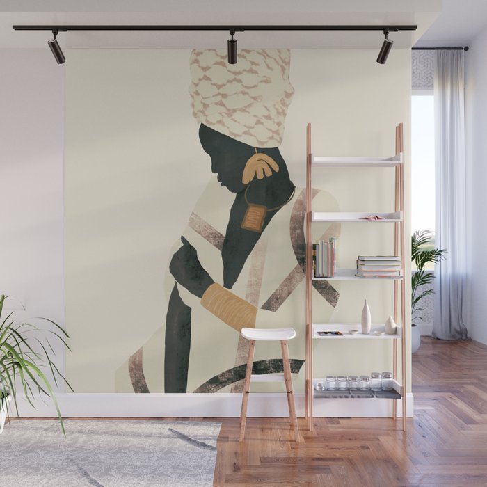 African Woman 2 Wall Mural Gallery Image 1