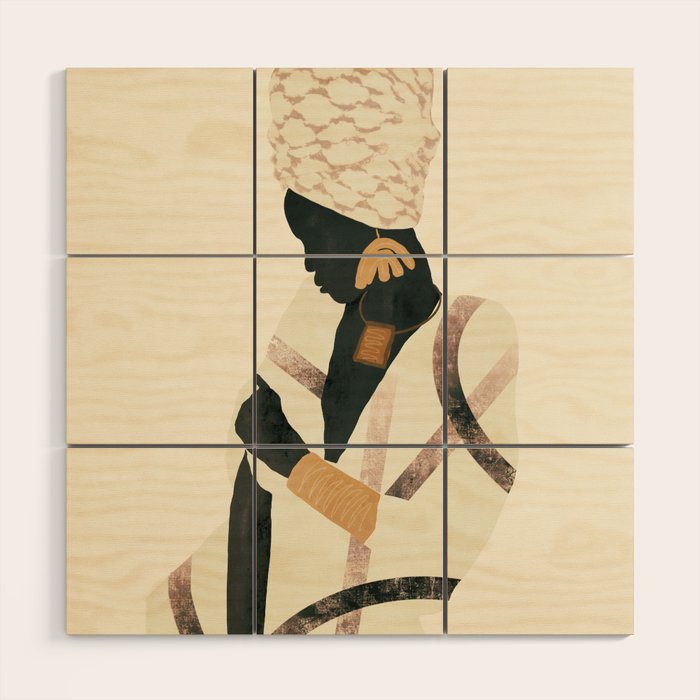 African Woman 2 Wood Wall Art Gallery Image 1